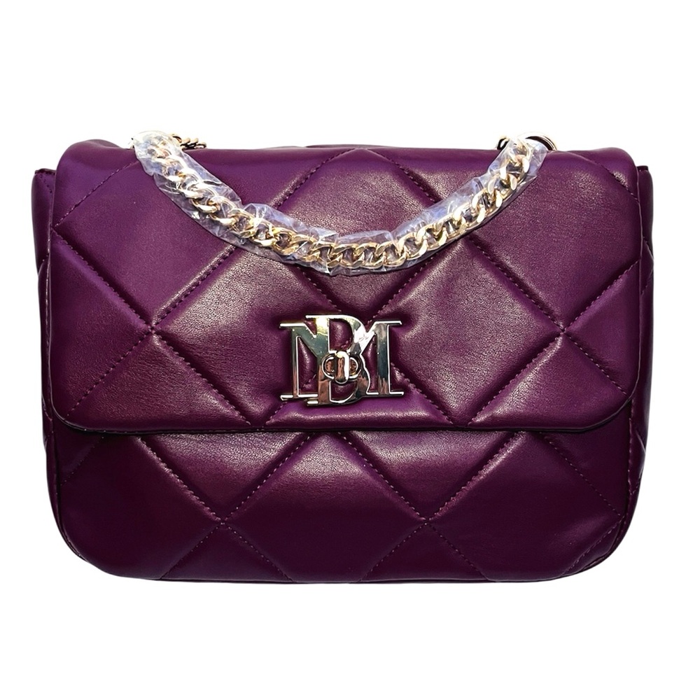 Badgley Mischka NWT Plum Quilted Shoulder Bag